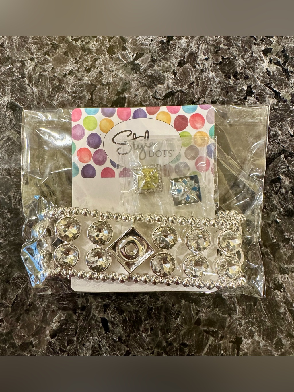 Style Dots Rhinestone Stretch Bracelet
